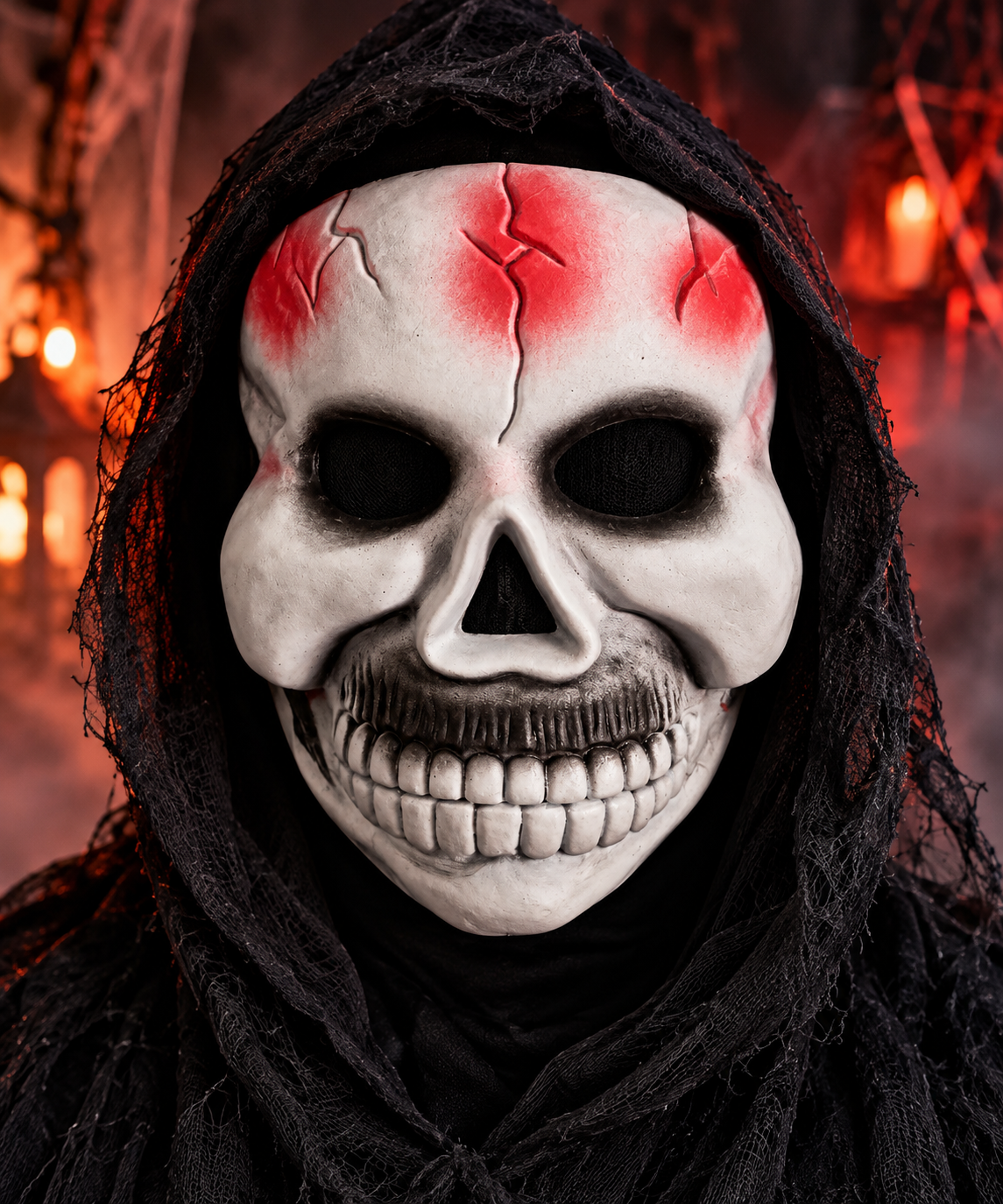 Bloodstained Cracked Skull Mask