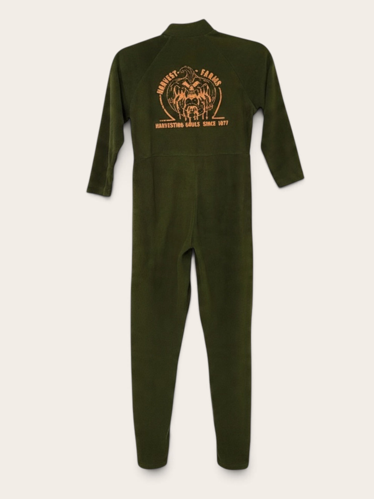 Mens “Harvester” Olive Green Fleece Jumpsuit Costume Set
