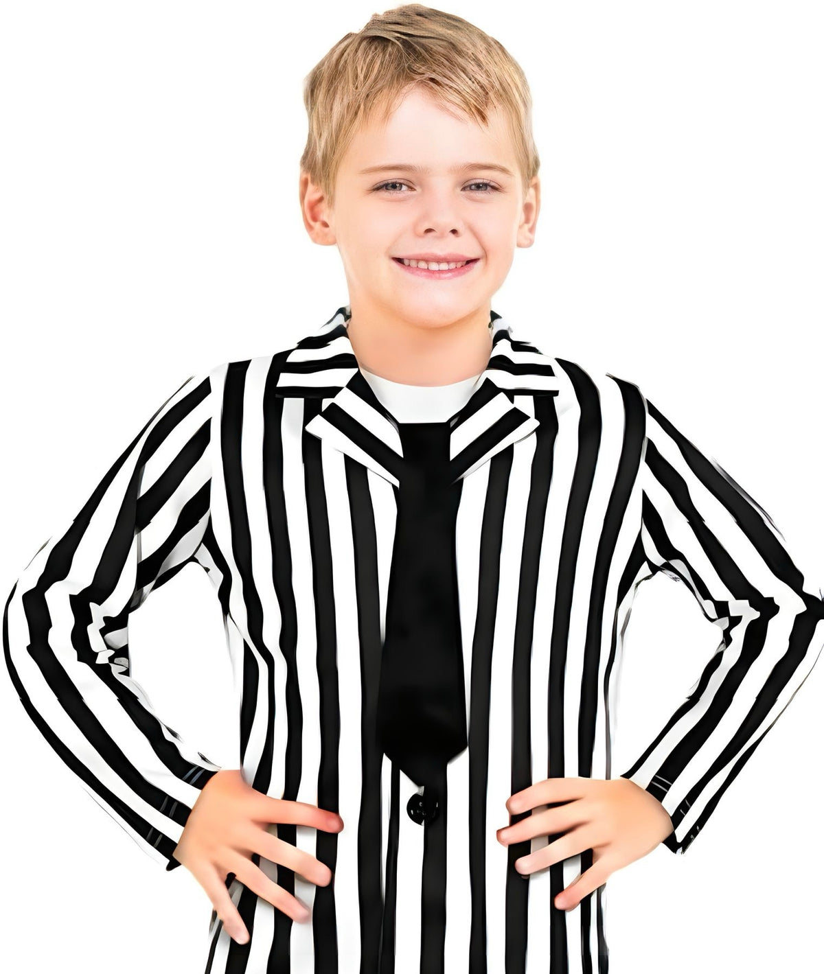 Unisex Striped Beetlejuice Costume