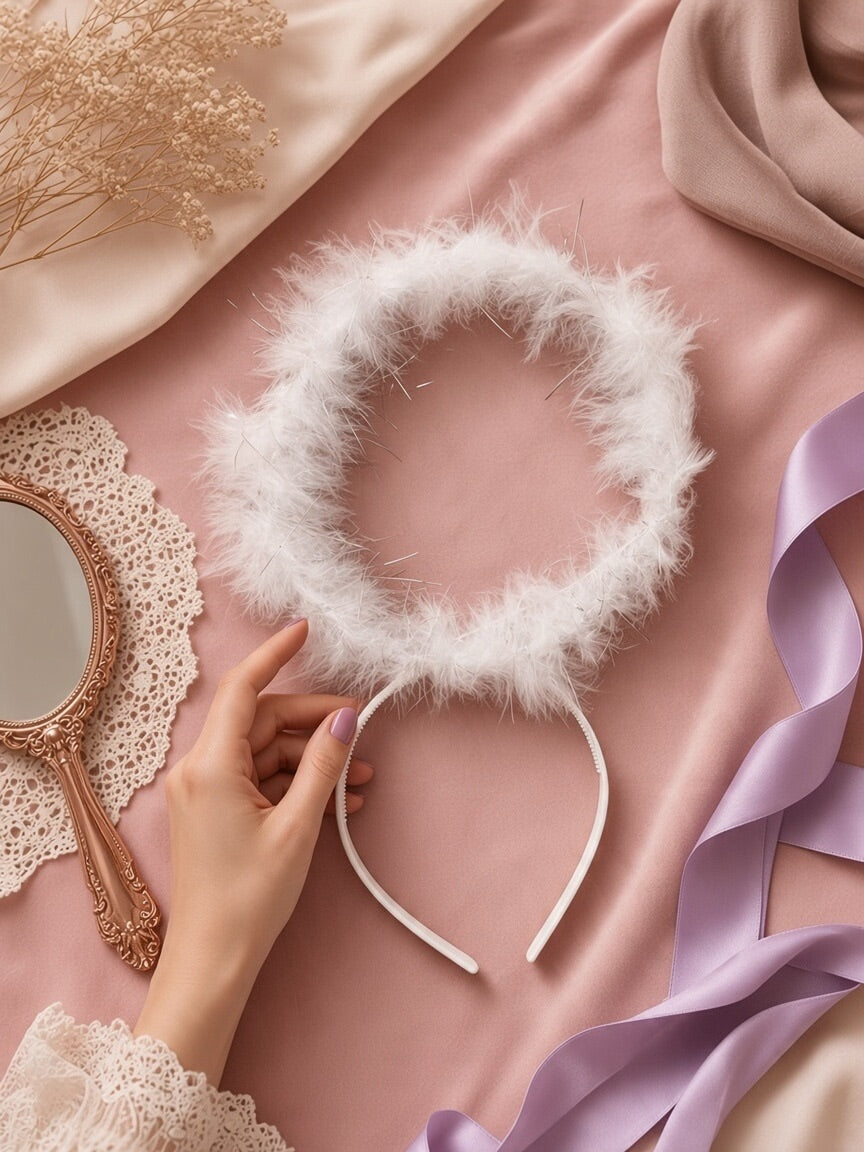 White Angel Halo Headband Accessory