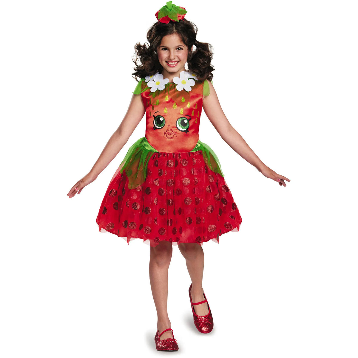 Disguise Girls' Shopkins Strawberry Kiss Classic Costume 97978L