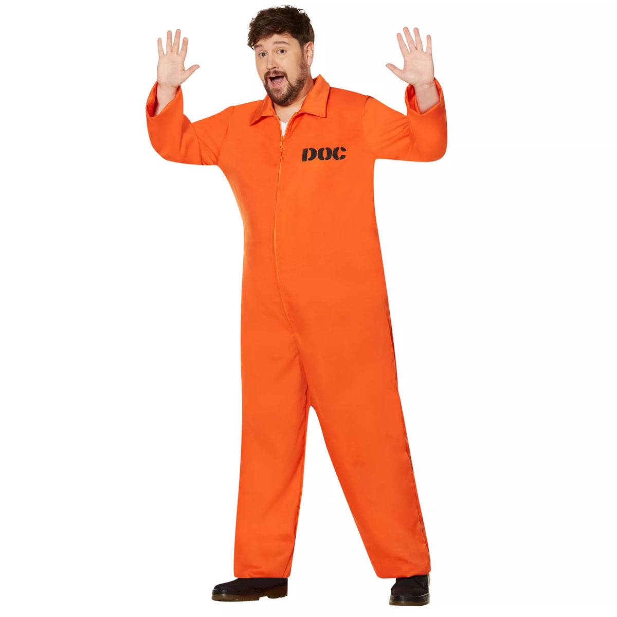 Spirit Halloween Adult Department of Corrections Prisoner Jumpsuit Costume