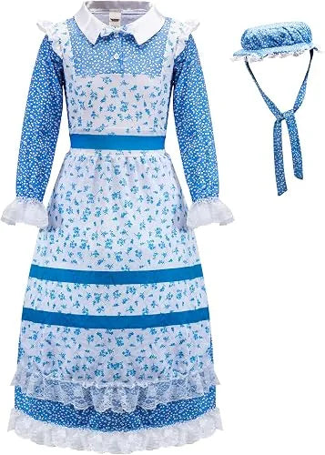 Spooktacular Creations Girls Colonial Pioneer Prairie Costume Set H29N66LS46