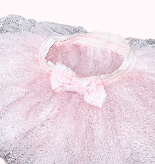 PINK BALLET TUTU WITH SPARKLED BOW, 12-18 MONTHS