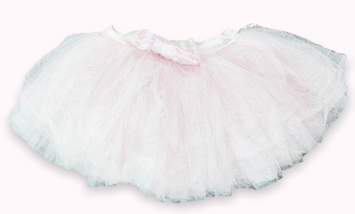 PINK BALLET TUTU WITH SPARKLED BOW, 12-18 MONTHS