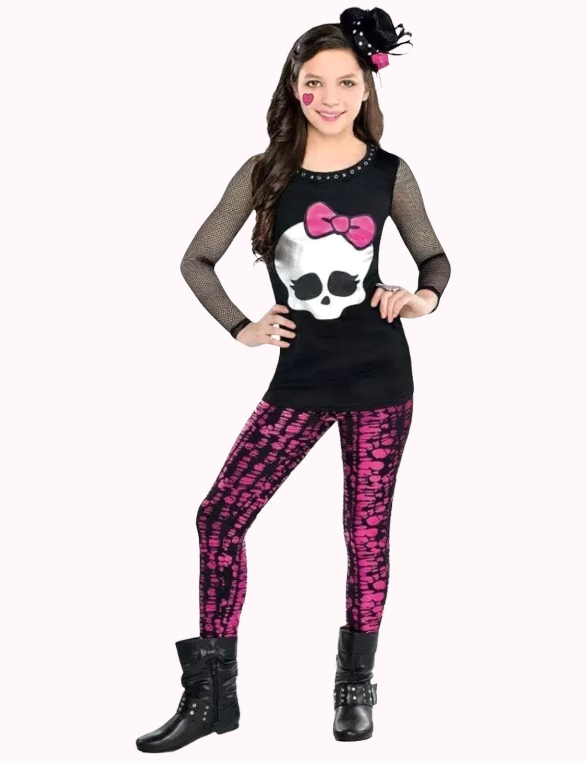 MONSTER HIGH HALLOWEEN COSTUME MESH TOP