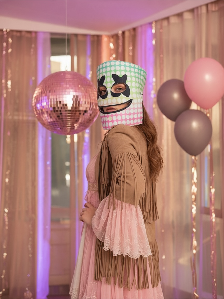 DJ Marshmello Cosplay Mask