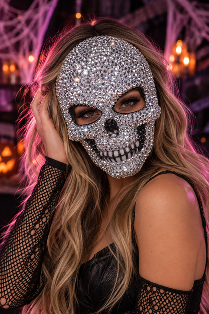 Halloween Bling Skeleton Mask