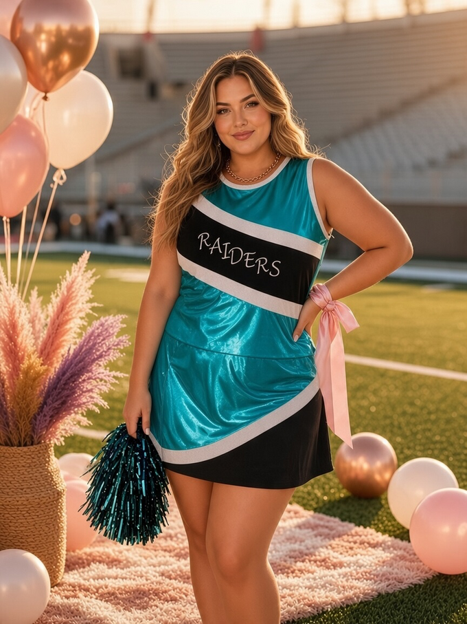 Metallic Cheerleader Costume Set