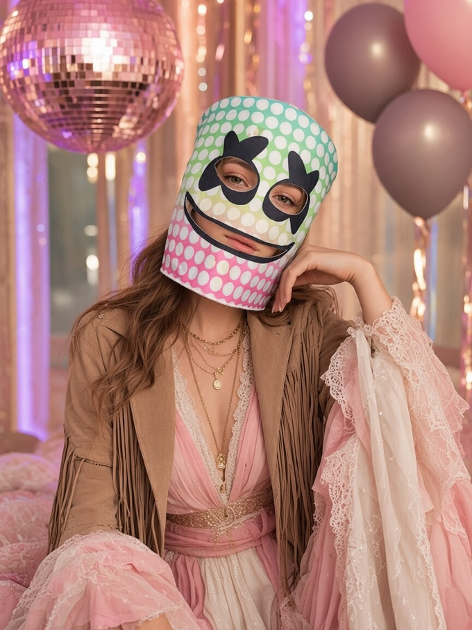 DJ Marshmello Cosplay Mask