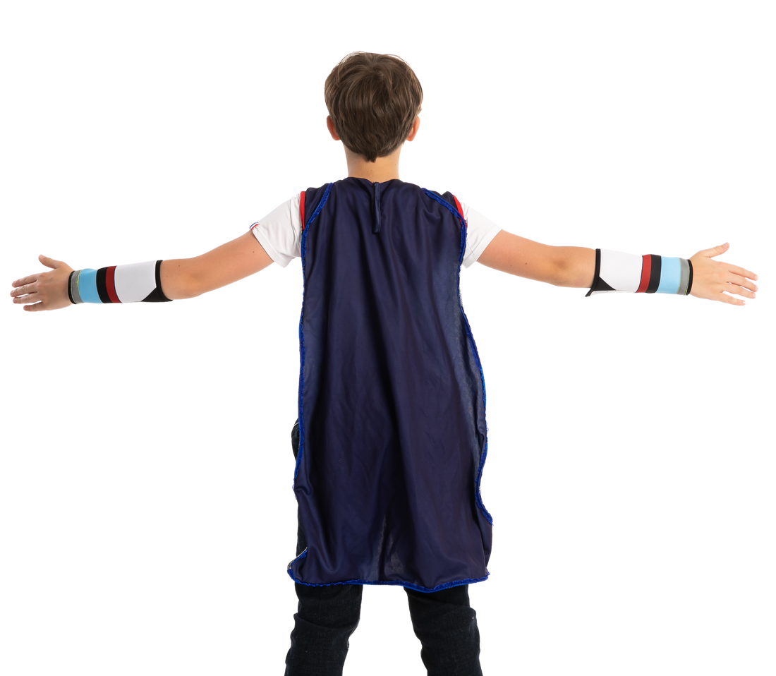 LED Light Up Stick Figure Costume w/ Robe Cape Cloak