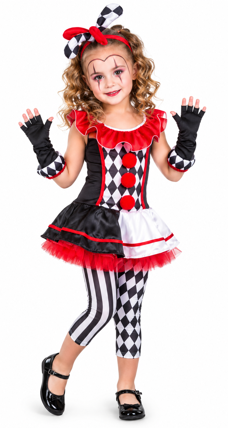 Girls Harlequin Costume
