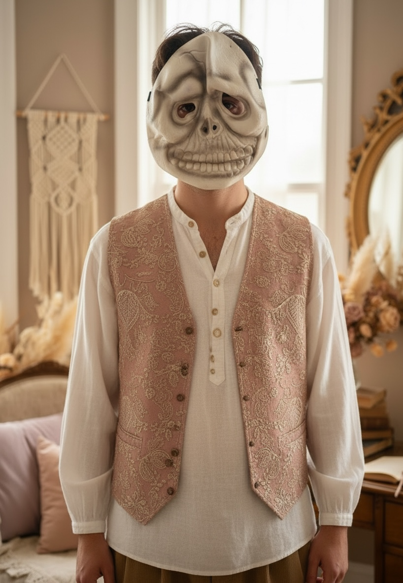 Spooky Skeleton Halloween Face Mask