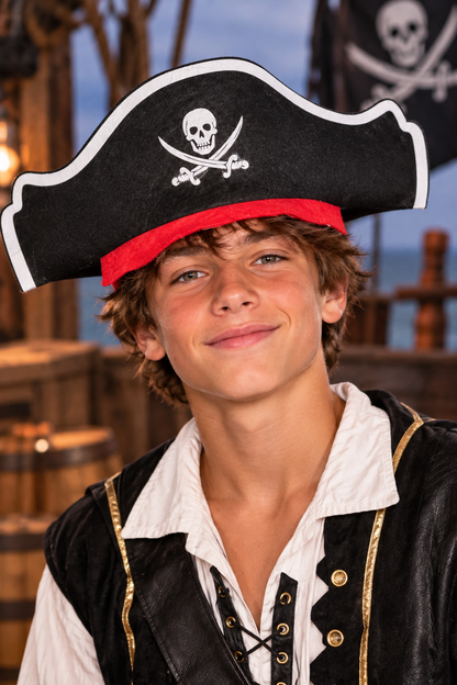 Black Skull & Crossbones Pirate Hat
