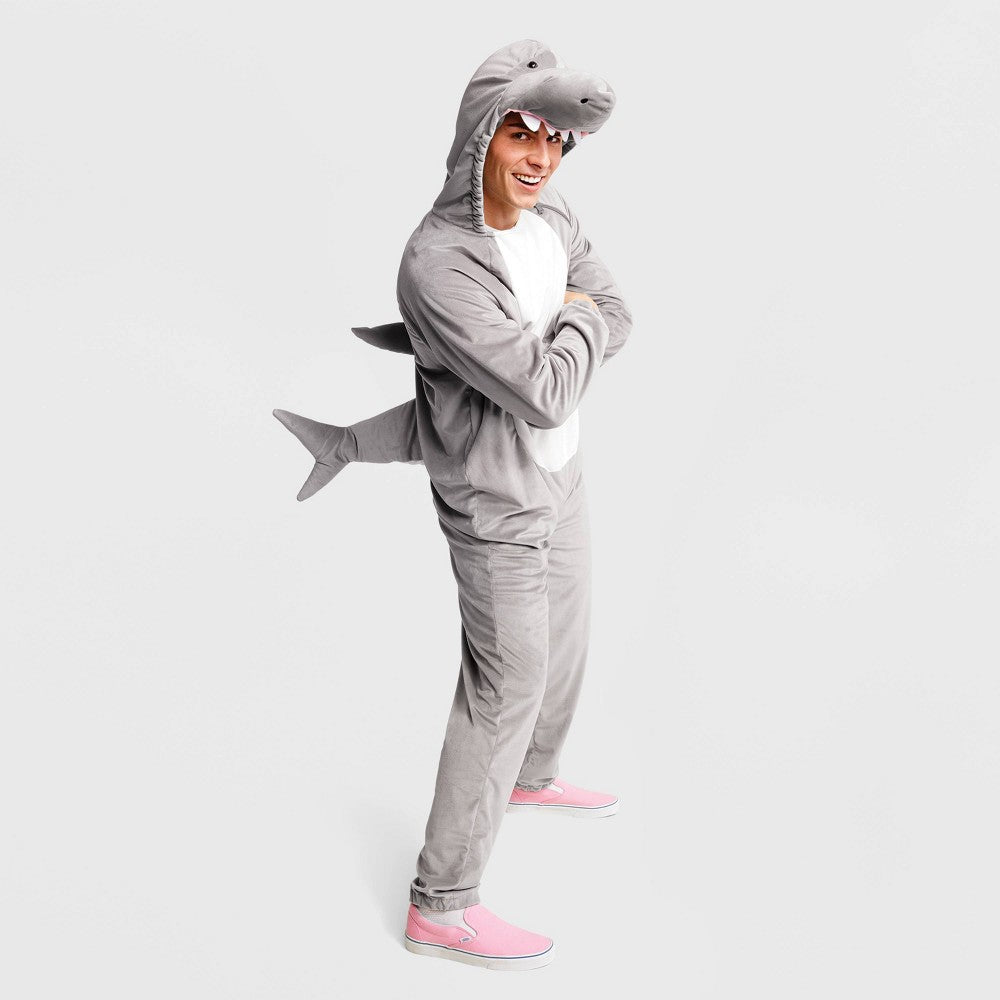 Halloween Adult Plush Gray Shark Halloween Costume