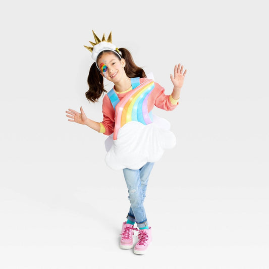 Light Up & Sound Rainbow Halloween Costume with Headpiece