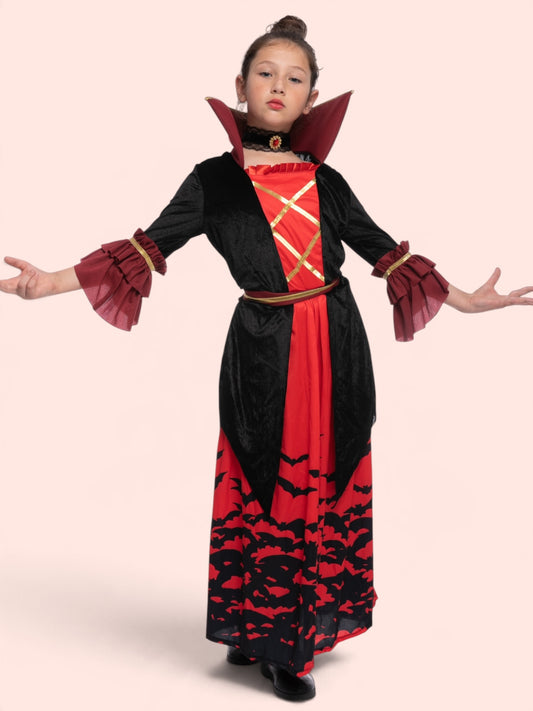 Red & Black Vampire Girls Costume