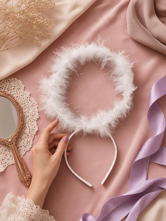 White Angel Halo Headband Accessory
