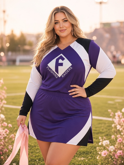 Purple & White Cheerleader Costume