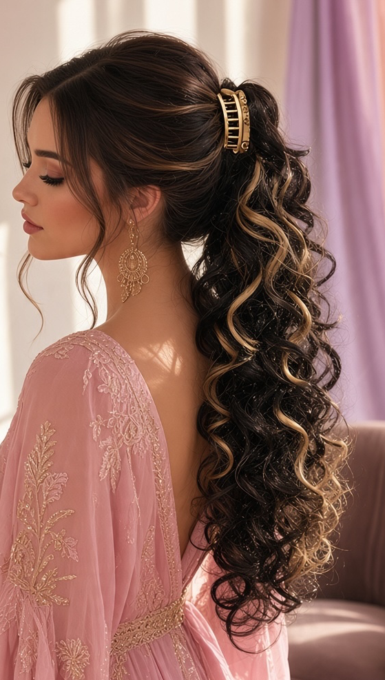 Clip In Curly Synthetic Hair Extension