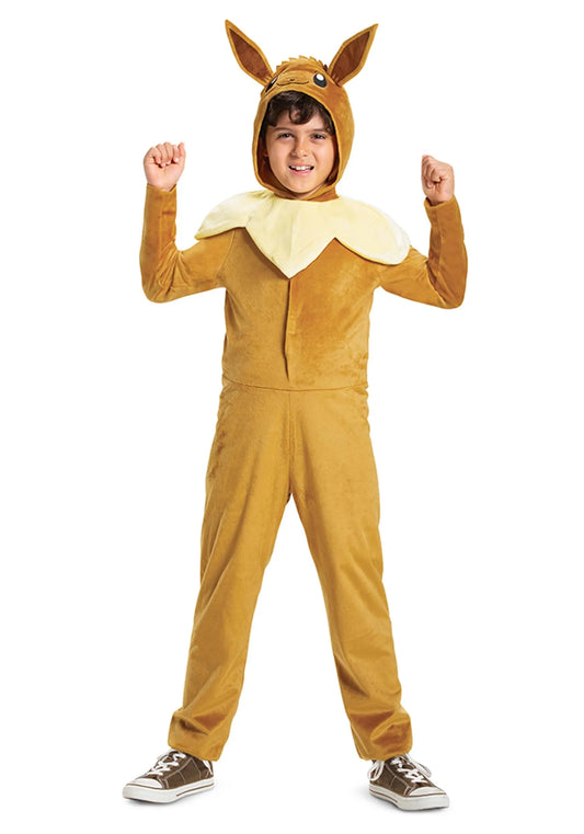 Disguise Kids' Pokémon Eevee Hooded Costume Jumpsuit 4/6