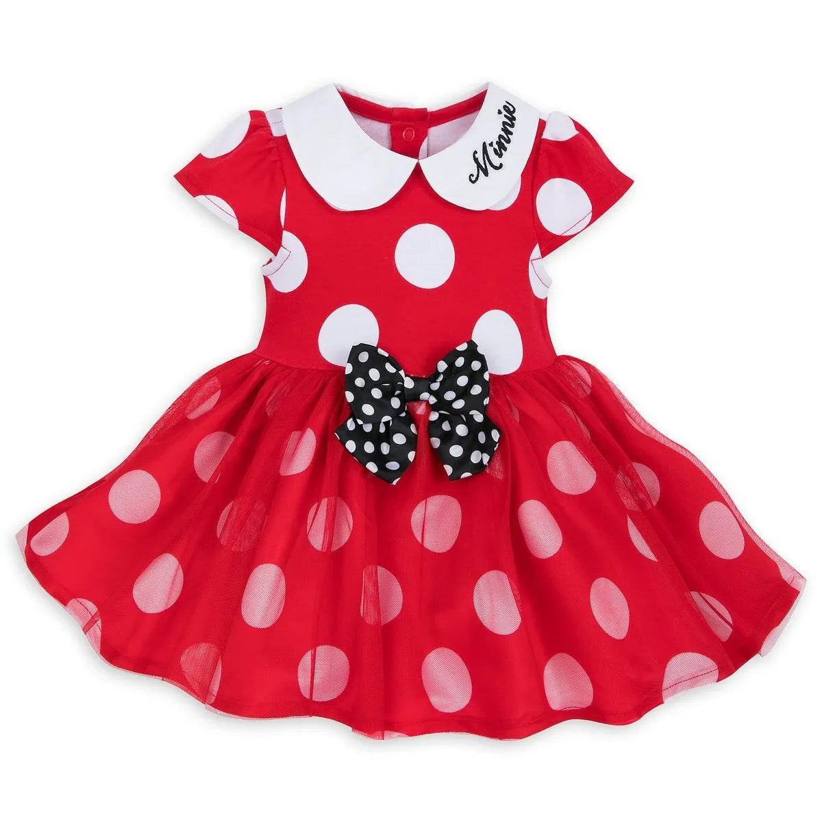 Disney Store Baby Minnie Mouse Bodysuit Costume and Headband Set Red
