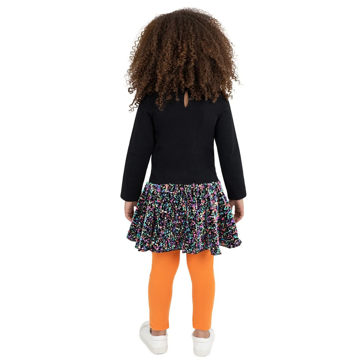 Girls' 2-Piece Halloween Tutu Dress and Leggings Set