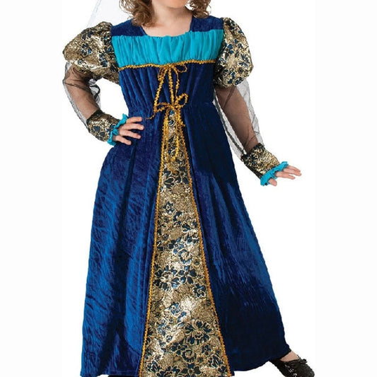 Heaven Costumes Girls' Blue Camelot Princess Renaissance Costume
