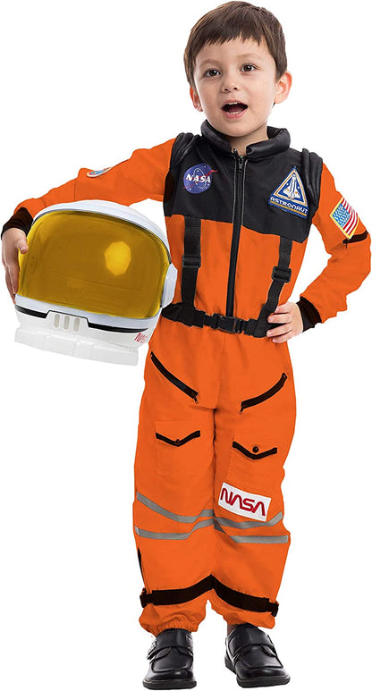 Spooktacular Creations Kids Astronaut Orange Costume With Helmet