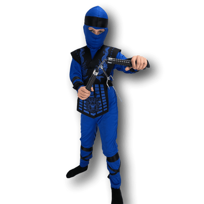 Rubber Johnnies Kids' Neon Blue Ninja Costume