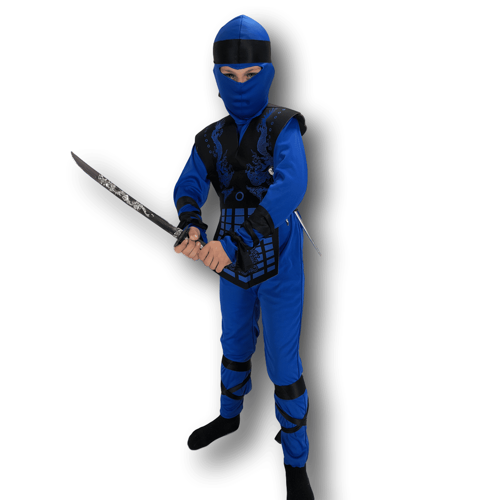 Rubber Johnnies Kids' Neon Blue Ninja Costume