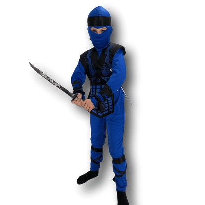 Rubber Johnnies Kids' Neon Blue Ninja Costume