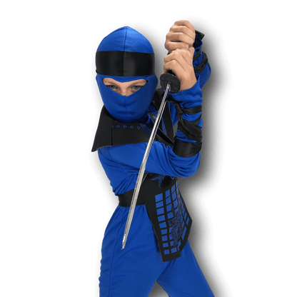 Rubber Johnnies Kids' Neon Blue Ninja Costume