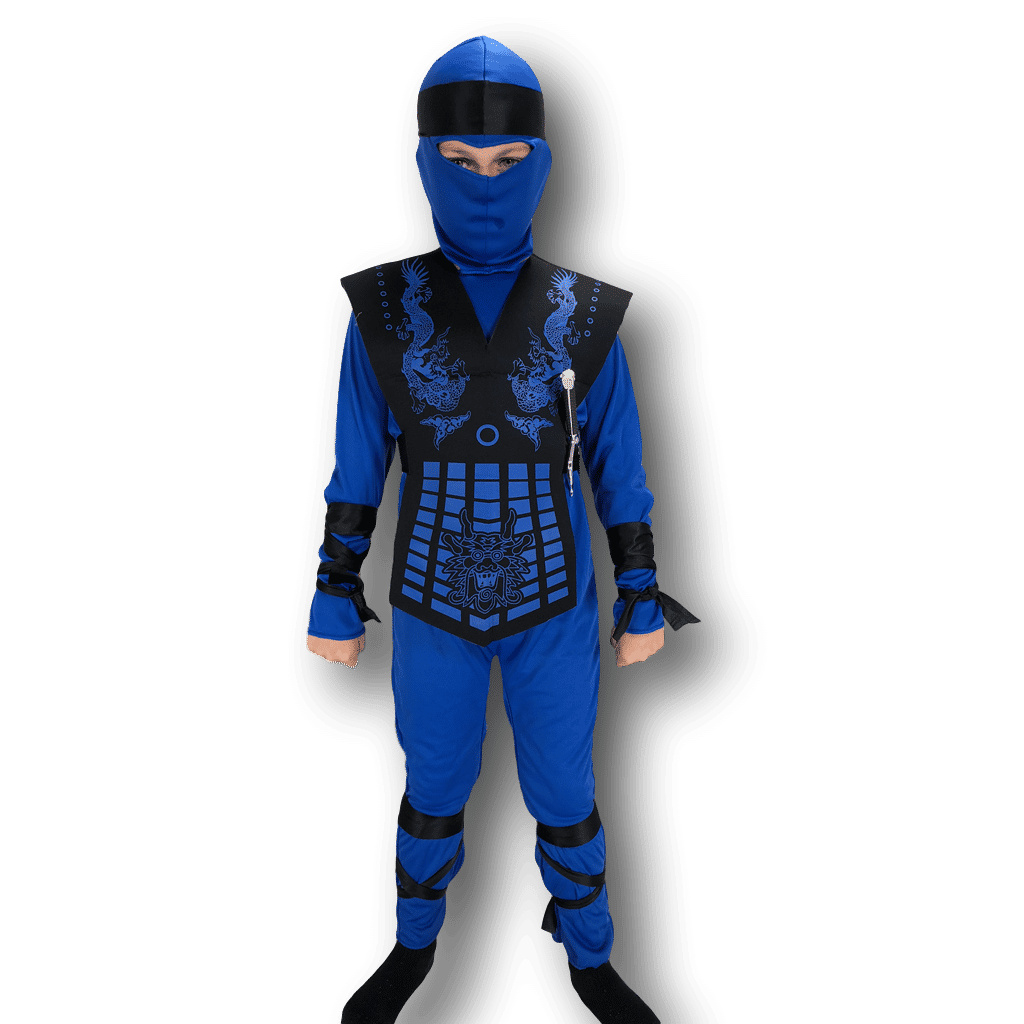 Rubber Johnnies Kids' Neon Blue Ninja Costume