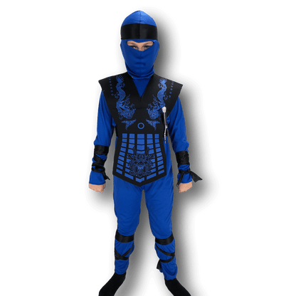 Rubber Johnnies Kids' Neon Blue Ninja Costume