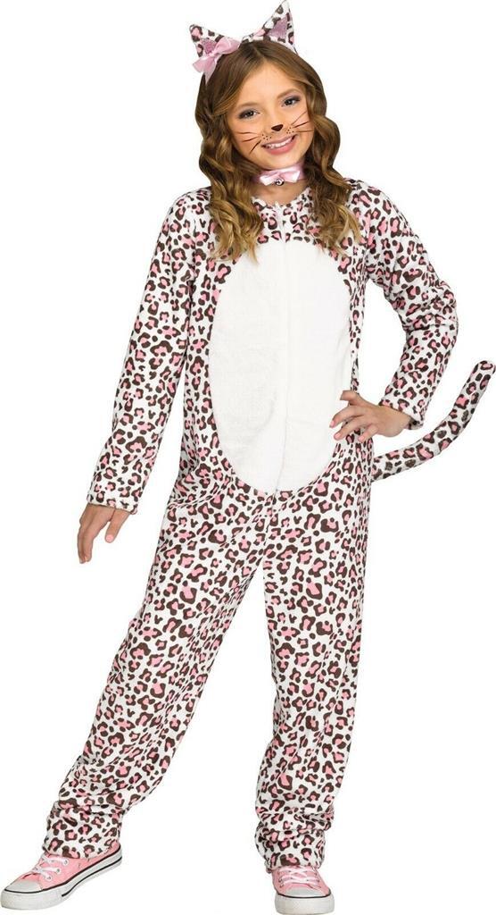 Party Animal Girls' Rose Gold Leopard Costume Kitty Cat