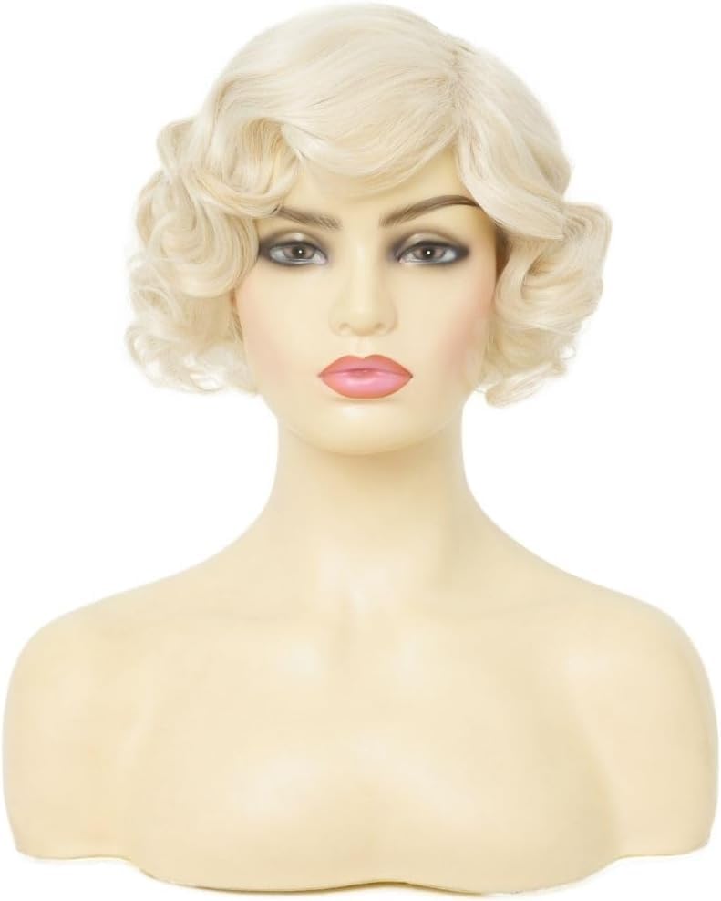 Women's 1920s Short Curly Finger Wave Costume Wig