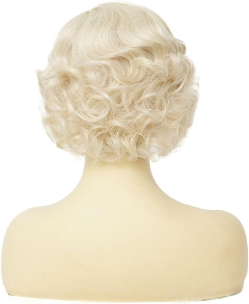 Women's 1920s Short Curly Finger Wave Costume Wig