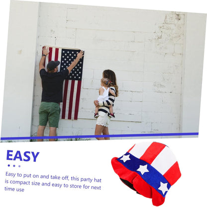 Holibanna Adult Unisex American Flag Patriotic Top Hat
