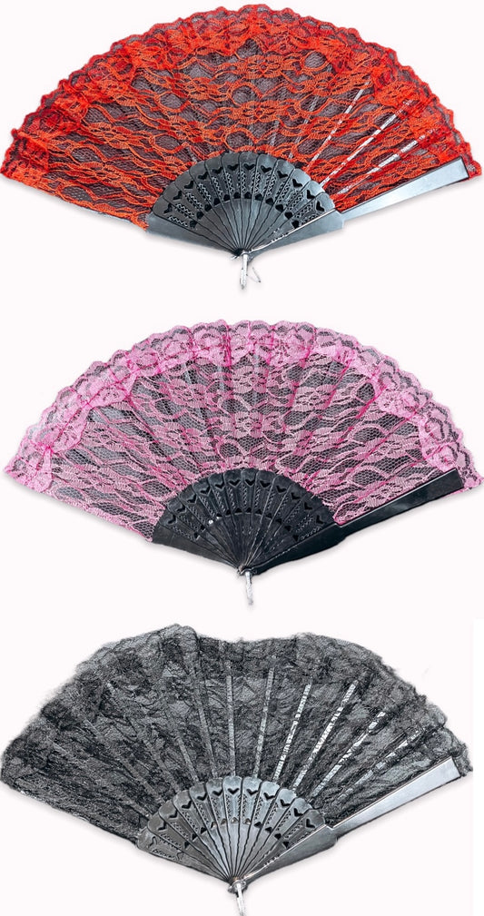 LACE FOLDING LACE FAN ACCESSORY